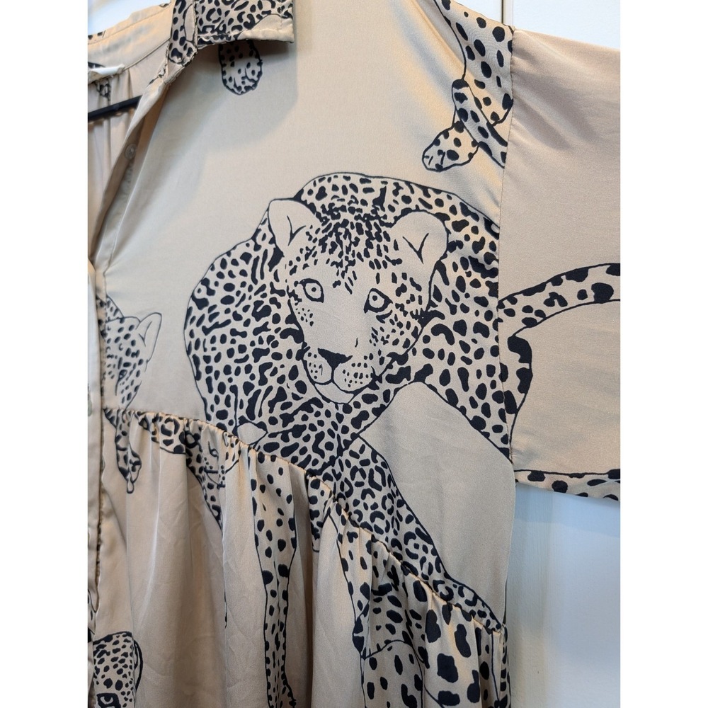 Entro Leopard Print Satin Dress - Picture 8 of 10